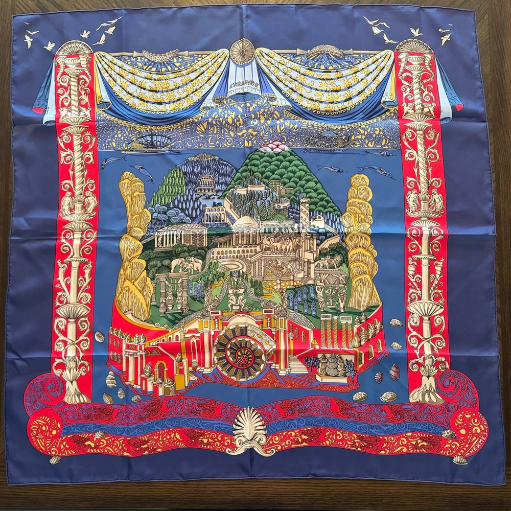 Hermes Silk L'Atlantide 90cm Scarf